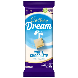 Cadbury Dream White Chocolate Block 180g - Lollies Online