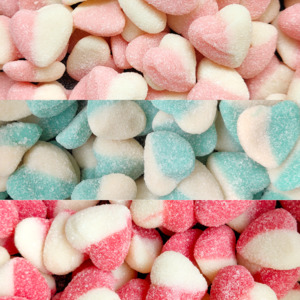Single Colour Lollies: Sour Hearts