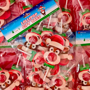 Christmas: Lollipop Gift Tags Reindeer 5 pack