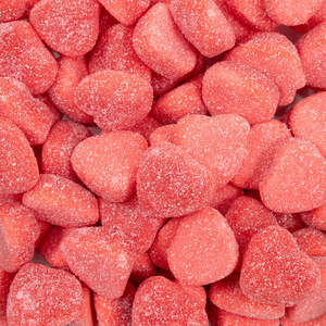 Sour Strawberry Filled Hearts
