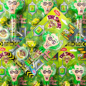 Dr Sour: Dr Sour Twist & Turn Pop with Sour Powder