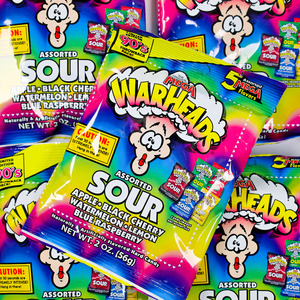 By Country: Warheads Assorted Sour Bag