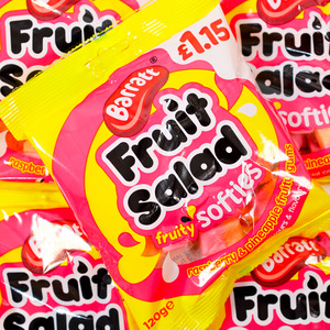 Gummy Lollies: Barratt Fruit Salad Fruity Softies 120g