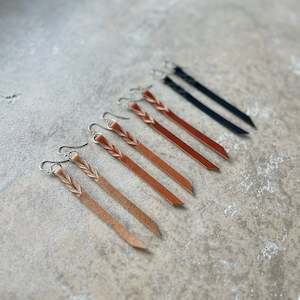 Accessories: Leather Twist Detail Earrings