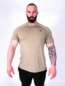 Products: Mens Khaki Bamboo Tee - LONEWOLF APPAREL