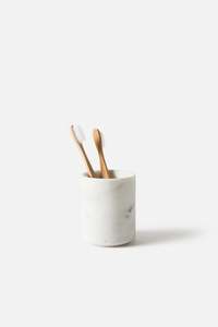 Storage Containers: Città | Ora Marble Toothbrush Holder