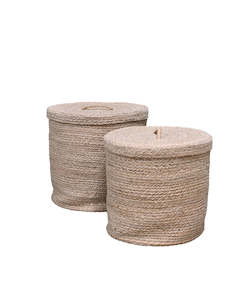 Living: Kushi Basket w/Lid