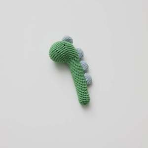 Over The Dandelions | Crochet Dinosaur Rattle