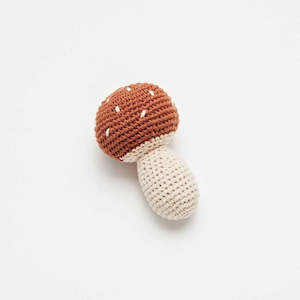 Over The Dandelions | Crochet Mushroom Rattle