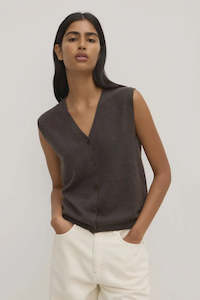 Clothing: Lara Cashmere Knit Tank | Ganache Marle