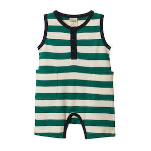 Kids Clothing: Nature Baby | Camper Suit | Peppermint Navy Stripe