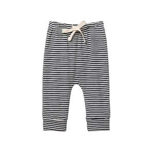 Nature Baby | Cotton Drawstring Pants | Navy Stripe
