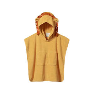 Kids Clothing: Nature Baby | Lion Poncho Towel | Golden
