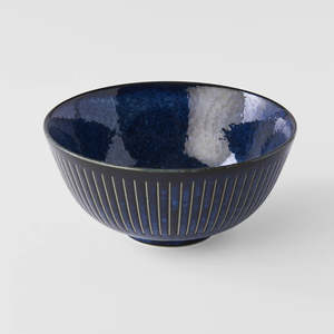Kitchen Table: Ridged Indigo | Medium Bowl