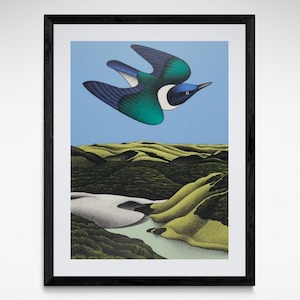 Swoop of the Kōtare, Wainamu, Print