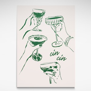 Cin Cin Cheers Green, Poster