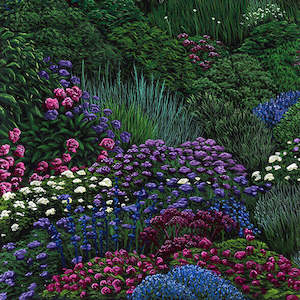 Blooms: Blue and Purple Hues 2, Framed Print