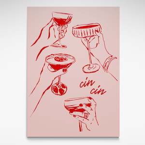 Cin Cin Cheers Pink, Poster