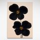 Mid Century Flower (Black and Cream), Print