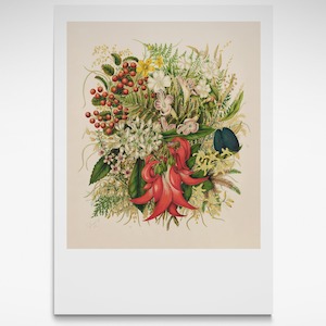 Sarah Featon: Wild Flowers and Berries Print