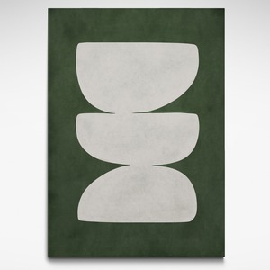 Open Edition: Minimalist Abstract Dark Green Print