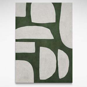Modern Abstract Forest Green Print