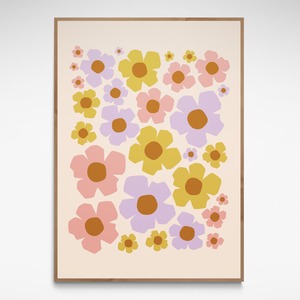 Open Edition: Retro Flower, Print