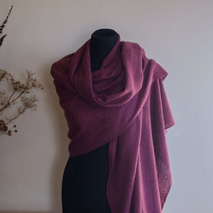 Long Perino Shawl - Berry