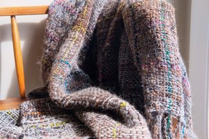 Loom Room - Alpaca/Mohair throw - Plaid Muted