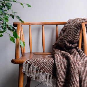 Products: Loom Room - Hand-spun Throw - Alpaca, Natural Brown