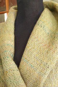 Products: NEW Long Perino/Hand Dyed and Spun Shawl - Forest Fern