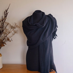 Products: Long Perino Shawl - Black Steel