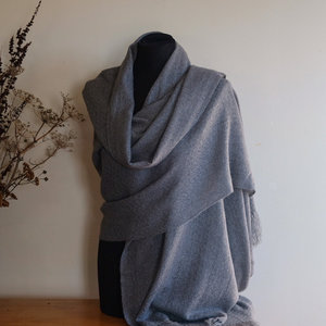 Products: Long Perino Shawl - Steel Grey