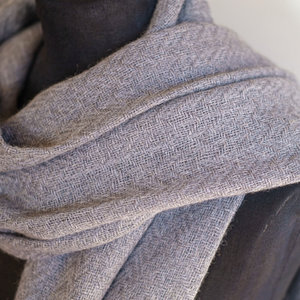 Products: Loom Room - Coat Scarf Possum/ Cashmere/ Silk blend - Steel