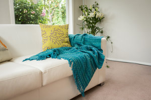Loom Room - Hand-spun Throw - Turquoise Blend