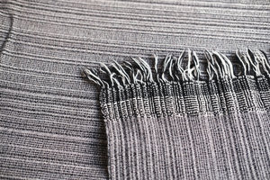 Fabric - New Zealand Merino/Possum/Cashmere, Soft Gray, with Black and White random stripes