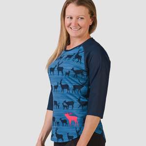 Women's Send It 3/4 Sleeve Wild Blue