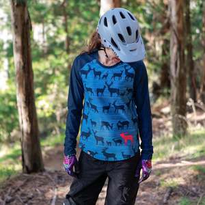Long Sleeve Womens: Women's Send It L/S Wild Blue Crew