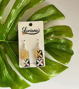 Tautaliga Earrings: SHANA DOUBLE TIPANI EARRINGS