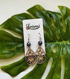 FRANGIPANI GOLD EARRINGS