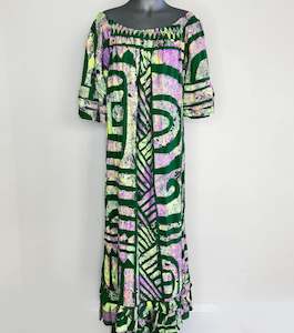 Pacific Island Art Dresses: ATA RAYON DRESS (MU'UMU'U)