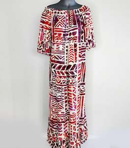 Pacific Island Art Dresses: CLARA RAYON DRESS (MU'UMU'U)