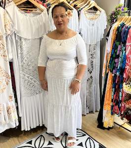 Mothers Day White Collection: ANNA WHITE  LAYERED DRESS