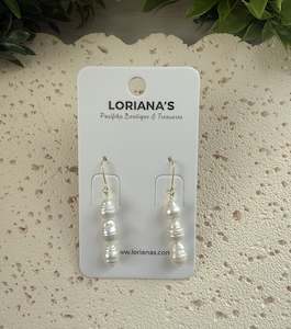 Tautaliga Earrings: MAKERITA PEARL EARRINGS
