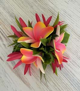 Seis And Flower Hair Clips: TROPICAL BLUSH Hairclip