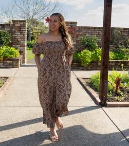 Long Dresses: THE WILD HIBISCUS JUMPSUIT