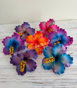 Seis And Flower Hair Clips: MOANALEI Hibiscus