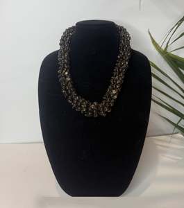 Ula Necklaces: Women's Black Shell Necklace