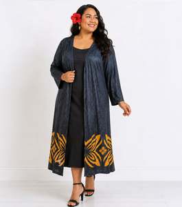 Taupou Dresses: GOLDEN TAPA Kimono