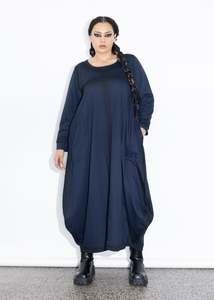 Muse Dress - Navy Spray